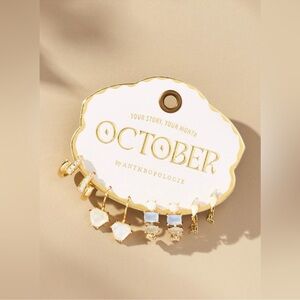 Anthropologi birthstone huggie earrings set of 4 October